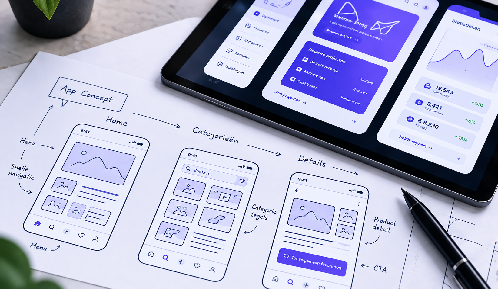 NORTIQ website ontwerp op desktop en mobiel
